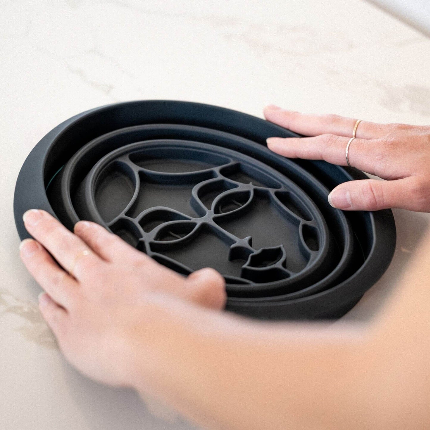 Built-in icy tray of facial cold plunge bowl designed for effective face dunking therapy.