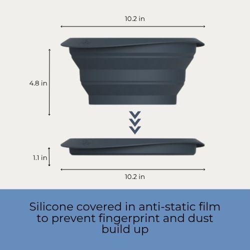 Collapsible ice bowl for face with anti-static silicone – travel-friendly face ice bath bowl for compact storage.
